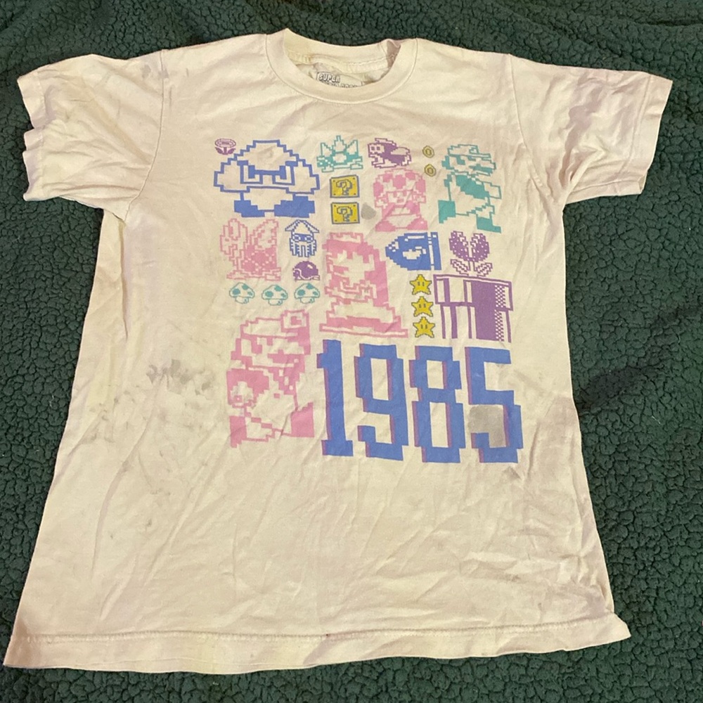 Small/ Super Mario bros. White t shirt